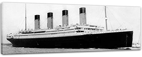 Bilderdepot24 Bild auf Leinwand | Titanic in 90x30 cm als Wandbild | Wand-deko Dekoration Wohnung Berühmtheiten & Zeitgeschichte | 181140-90x30