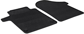 AROBA GL0915 Design Gummi Fußmatten kompatibel mit Mercedes V Klasse und Vito ab BJ. 05.2014> erhöhter Rand 2 TLG Farbe Schwarz Gummimatten Automatten passgenau