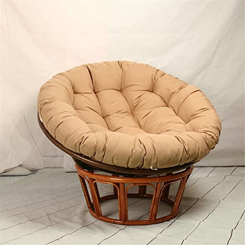 Morbuy Papasansessel Kissen Sitzauflage, Rundes Dicke Stuhlkissen Bequem Weich Sitzkissen Hängesessel für Indoor Outdoor Garten Stuhlauflage (80x80CM,Khaki)