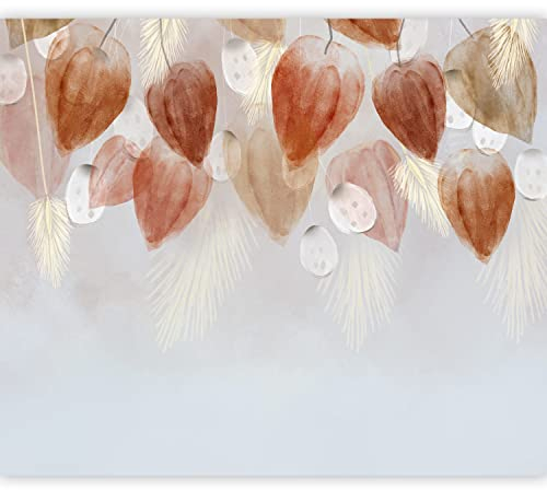 murando Fototapete Premium-Vlies getrocknete Blumen 400x280cm Foto Tapete Schlafzimmer Wohnzimmer Vliestapete XXL Motivtapeten Bildtapete 3d Effekt Wand Dekoration Boho Abstrakt Pastellfarben