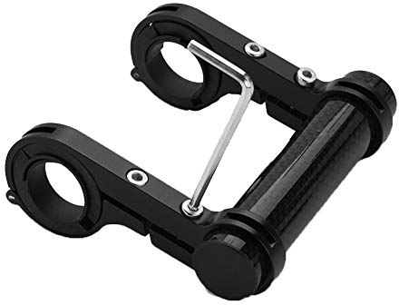 Fahrrad Lenkerverlängerung, langlebige Doppellampe Licht Handyhalterung Halterung für Motorrad Fahrrad (10cm)