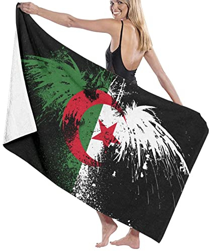 403 Serviette De Voyage Aigle Drapeau Algérie Serviette De Douche Absorbant Serviette De Sauna Microfibre Serviette De Bain pour Voyage Sauna Natation Piscine