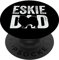 Retro Eskie Dad Papa Vatertag American Eskimo Silhouette PopSockets mit austauschbarem PopGrip