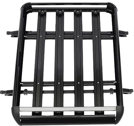 dachkorb Auto dachträger Dach universal gepäckträger gepäckkorb Regal Metall schwarz dachgepäckträger gepäck Aluminium geeignet für alle SUV-Modelle 127 * 97cm