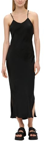 s.Oliver Damen Satin Kleid Schwarz 9999, 40