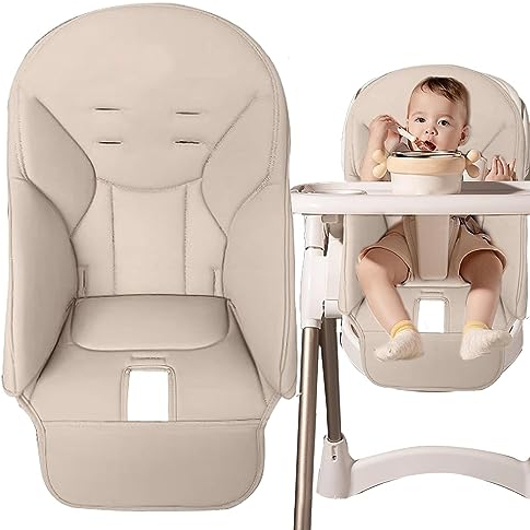 TAOLE Baby Hochstuhl Kissenbezug, Baby Hochstuhl Bezug, Baby Esszimmerstuhl Sitzkissen PU Leder Hochstuhl Sitzauflage? Sitzverkleinerer Für Hochstuhl Für Peg Perego Kosmic Jané Baoneo