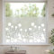 dktie Fensterfolie Blickdicht Sichtschutzfolie Fenster Milchglasfolie Blumenmuster Statisch Haftend Anti-UV Kein Kleber Wiederverwendbar Geeignet für Wohnzimmer, Schlafzimmer 90 x 200 cm