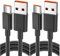 Cavo USB Type-C [2Pezzi-1m], Cavo Usb C Ricarica Rapida PD 66W 6A per Android, Compatibile per Samsung Galaxy S23/S22/S21/S10/, Xiaomi 13T/12/11, iPhone 15/15Pro, Huawei, Cavo Dati Type-C (NERO)