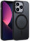 ORDA Magnetisch Hülle für iPhone 13 Pro Max 6,7 Zoll Kompatibel mit MagSafe,für iPhone 13 Pro Max Case Durchscheinende Matt Handyhülle Rückseite Dünn Stoßfest Schutzhülle Schwarz