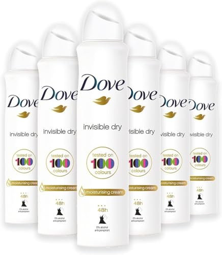Generico Dove Deodorante Antitraspirante Spray Invisible Dry, Maxi Formato, 6 Pezzi da 250 ml