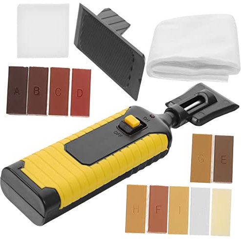 STOBAZA Wood Floor Scratch Remover and Laminate Repair Kit, 11-color Wax Filler Blocks for Vinyl Plank and Laminate Flooring, Scratch Removal for Kitchen, Doors, and Countertops