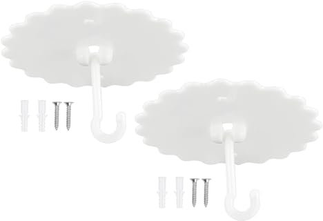 Liemuao - Set di 2 ganci per zanzariere da soffitto aderenti, ganci da appendere per letto a baldacchino, facili da installare per appendere la zanzara (15 cm)