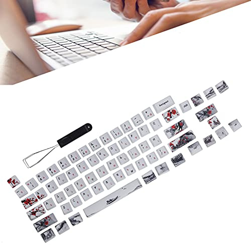 ChengyuWei PBT Keycaps Set for 60% Mechanical Keyboards - 71 Keys, Dye - Sublimation, Quality Material, Suitable for Gamers (English-Japanese)