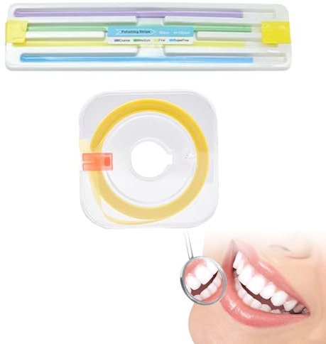 VARKAGE 1 Bände Zahnschleifpapier für Zwischenräume und 60 Stück Zahnschleifstreifen, 5 X 160 MM Polierstreifen Zähne, 4 MM × 6 M Zahn Schleifpapier für Zahnaufhellung, Reinigung, Zahnsteinentferner