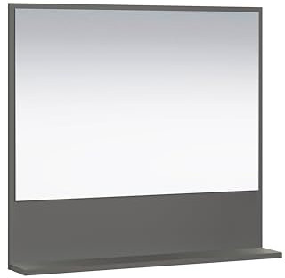 trendteam smart living - PureBliss - Wandspiegel - Anthrazit/Evoke Eiche - (BxHxT) 80 x 74 x 14cm - Badezimmerspiegel mit 80cm Ablagefläche