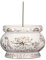 Brûleur d'encens en céramique, Pot à Tache 4 Pouces, Bol d'encens Blanc, Porte-bâtons d'encens, Bol à Lotus en Relief, Bol en brûleur d'encens décoratif