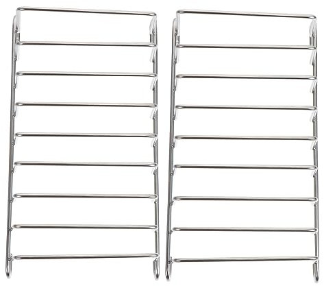 Holibanna Soporte De Acero Inoxidable para Freidora De Aire 2 Piezas Rejilla para Tostar Pan Tostado Accesorios De Cocina Resistente Al Calor Y Fácil De Limpiar