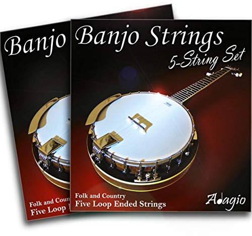 2 SETS! Adagio Professional 5-String Banjo Strings