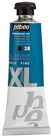 Pebeo - Óleo fino XL 37 ML - Pintura al óleo Azul - Pintura al óleo Pebeo - Turquesa vivo 37 ml