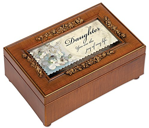 Cottage Garden Daughter You are The Joy Spieluhr mit Holzmaserung, geprägt, Spieluhr You Light Up My Life