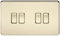 Knightsbridge SF4100PB Screwless 10 A 4-Gang 2 Way Switch, Polished Brass