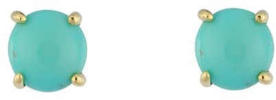 Ivy Gems Women 9ct Yellow Gold Turquoise Stud Earrings