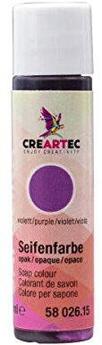 CREARTEC Natürliche Seifenfarbe Opak - Seifenherstellung/Seifenkreationen - Farbe: Violett - Inhalt: 10ml - Made in Germany