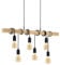 EGLO Pendellampe Townshend, 6 flammige Vintage Pendelleuchte im Industrial Design, Retro Hängelampe aus Stahl und Holz, Farbe: Schwarz, braun, Fassung: E27