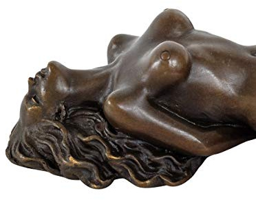aubaho Bronzeskulptur Erotik erotische Kunst Akt Bronze Figur Statue Antik-Stil 22cm