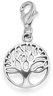 Heather Needham Sterling Silver Life Tree Charm - Size: 12mm. Yggdrasil clip on charm. Gift boxed 8097TR/B41HN