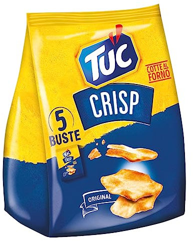 Tuc Crisp, Sfogliatine Croccanti a Base di Patate cotte al Forno con Grano 100% Italiano, 150g (multipack 5 bustine da 30g)