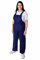 GRS Woman Ladies Bib and Brace Dungarees Coveralls Overalls, Woman Fancy Dress Overalls, Navy Blue, Small