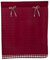 Rideau de Coton Court Lavable Rideau de Porte avec Nœud Papillon pour Salon Petite étagère Salle de Bain, Vin Rouge_74x61cm