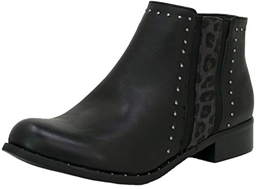 Fitters Footwear That Fits Damen Stiefelette Aya PU Ankle Boots mit Animalprint Übergröße (EU,)