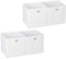4 x Aufbewahrungsbox Stoff, quadratisch, Aufbewahrung für Regal, Stoffbox in Würfelform, HxBxT: 30 x 30 x 30 cm, weiß