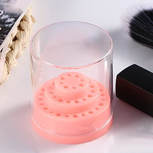 48 Holes Nail Drill Bit Box Nail Drill Bit Display Box Nail Drill Grinding Head Storage Box for Nail Art