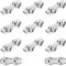 TEHAUX 10pcs Duplex Steel Wire Rope Clamps, Wires Splicer Double Clips Clamps Buckle Stainless Steel Rope Clip for Make Coils Temporary Fences
