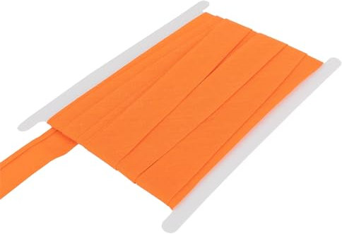 Schrägband aus 100% Baumwolle, 13 mm, 25 mm breit, zum Nähen, Wimpelkette pro 5 Meter (orange, 25 mm breit)
