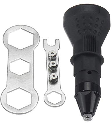 ZANYUYU Schwarzer Nietadapter Elektrische Mutter Nietzange für Akkubohrschrauber Einsatz Mutter Werkzeug