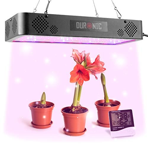 Duronic Hanging Grow Light GLH90 | Indoor Garden Lamp for Plants or Herbs | 60x LED Full Spectrum Bulbs: White, Red & Blue| Double Switch / 2 Modes: Veg & Bloom | Heat Dissipation System | 900W