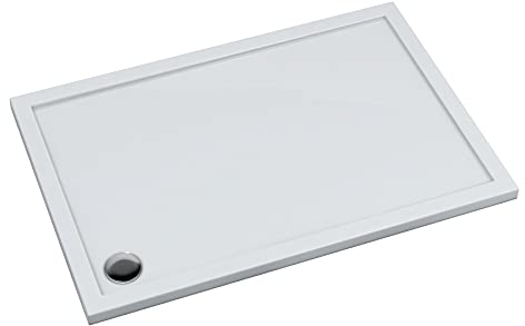 Sellon24® Duschwanne extraflache Acryl-Duschtasse zum direkten Aufkleben Aufbau-Höhe 4,5 cm (80x120x4,5)