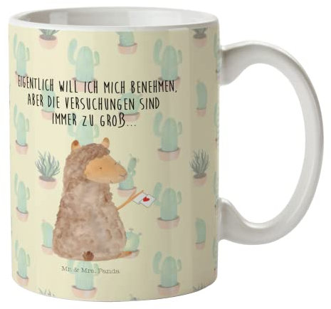 Mr. & Mrs. Panda Kindertasse Alpaka Fahne - Geschenk, Lama, Lamas, Kunststoffbecher, Kindergarten Tasse, Liebe, Kunststoffgeschirr, Camping Becher,