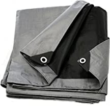 BDW Gewebeplane Abdeckplane Schutzplane Bootsplane VIELE GRößEN 260g/m² PE - Holzabdeckplane wasserdicht Grau-Schwarz 6x10m