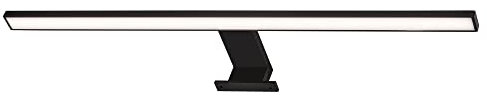 Briloner Leuchten - LED Spiegelleuchte, Spiegellampe IP44, Badleuchte, Badlampe 8 Watt, 780 Lumen, 4000 Kelvin, Schwarz, 600x103x36mm (LxBxH)