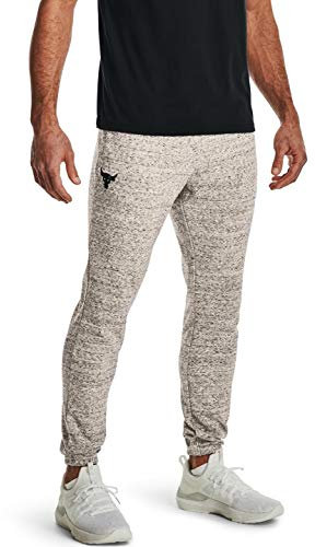 Under Armour Men's Project Rock Terry Joggers (Onyx White/Black - 112, 3X-Large)