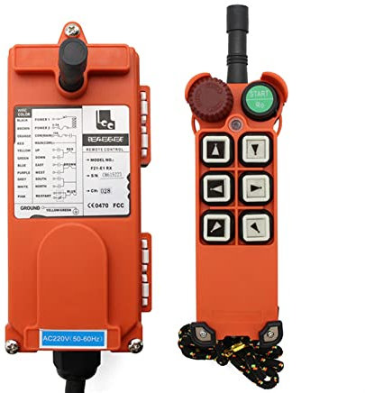 SUTK F21-E1B 2S E2B-8 AC 220V 110V 380V 36V DC 12V 24V Control Remoto Industrial inalámbrico Interruptores de grúa de elevación elevadora de Control (Color : F21-E1, Size : AC 380V)