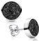 Materia Quarz Ohrstecker in Schwarz 925 Silber rhodiniert SO-74-Schwarz