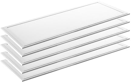 ENOVALITE 5x LED Panel 120x30 cm - 36W 4000K Neutralweiß 3600lm flimmerfrei - flache Einbauleuchte für Rasterdecke - LED Deckenleuchte Rasterleuchte Paneele - mit 230V Marken-Netzteil - 1200x300x0,9mm