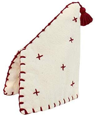 Moroccan Teapot Holder 100% Cotton with Burgundy Tassel Handmade Hand Stitched Hand Embroidered Designed (Pack of 3)