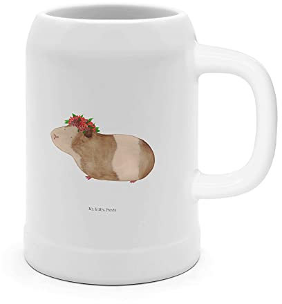 Mr. & Mrs. Panda Bierkrug Meerschweinchen Weisheit - Geschenk, Wunderland, 1 L, Motivation, Sommerfest, Oktoberfest, Krug, Wunder, Maßkrug, Lustige Sprüche, Spruch